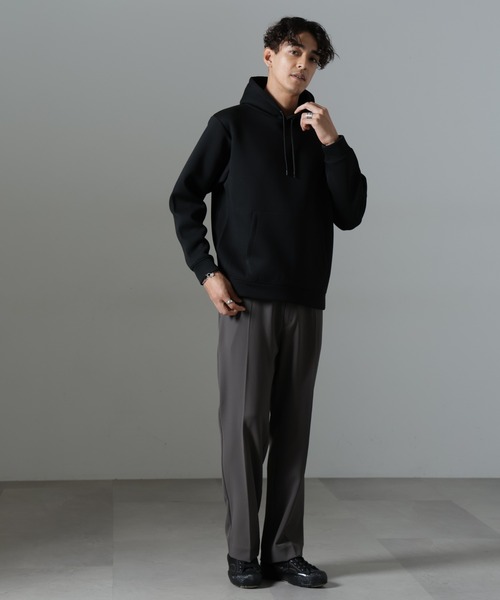 NANO universe（ナノユニバース）の「ドレープ ストレートスラックス(セットアップ可)（スラックス・メンズ・ブラック/カーキブラウン/ダークネイビー・L/M/S）」の13枚目の写真