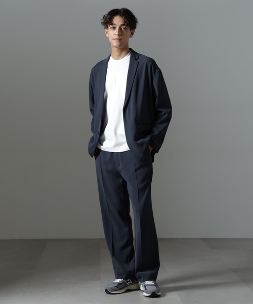 NANO universe（ナノユニバース）の「ドレープ ストレートスラックス(セットアップ可)（スラックス・メンズ・ブラック/カーキブラウン/ダークネイビー・L/M/S）」の19枚目の写真