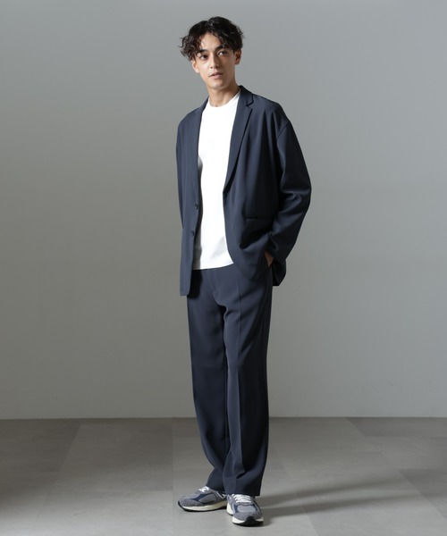 NANO universe（ナノユニバース）の「ドレープ ストレートスラックス(セットアップ可)（スラックス・メンズ・ブラック/カーキブラウン/ダークネイビー・L/M/S）」の21枚目の写真