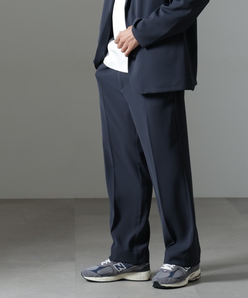 NANO universe（ナノユニバース）の「ドレープ ストレートスラックス(セットアップ可)（スラックス・メンズ・ブラック/カーキブラウン/ダークネイビー・L/M/S）」の18枚目の写真