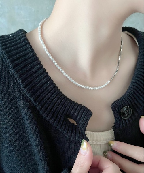 pearl chain necklace / パール チェーン ネックレス