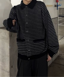 epnok | 【EPNK】Nuance border collar knit cardigan / ニュアンスボーダーカラーニットカーディガン(カーディガン/ボレロ)