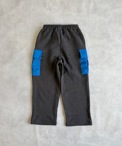 BIG FIELD（ビッグフィールド）の「カーゴスウェットパンツ（カーゴパンツ・キッズ・オフホワイト/チャコール/パープル・90/100/110/120/130/140/150）」の5枚目の写真