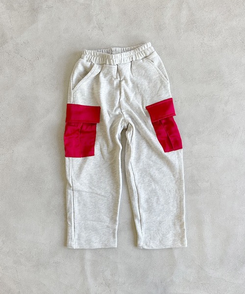 BIG FIELD（ビッグフィールド）の「カーゴスウェットパンツ（カーゴパンツ・キッズ・オフホワイト/チャコール/パープル・90/100/110/120/130/140/150）」の16枚目の写真