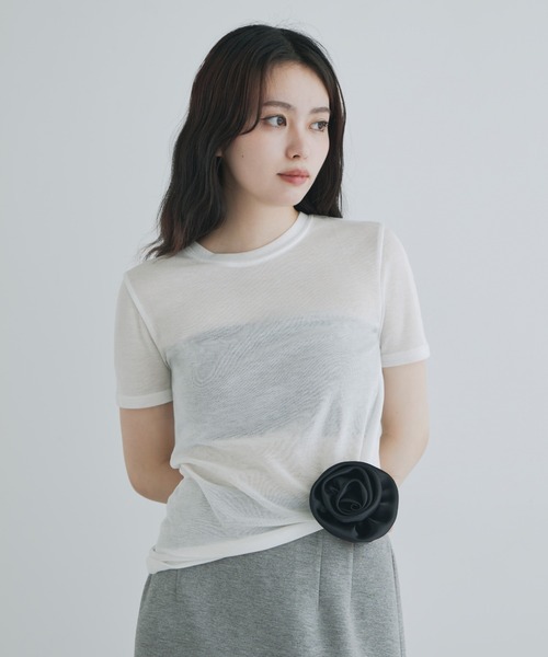 kiehtova（キエトヴァ）の「【kiehtova】ROSE SHUSHU / M　ローズ シュシュ M（シュシュ・レディース・ブラック/ベージュ・FREE）」の18枚目の写真