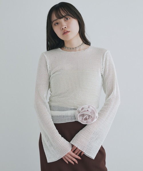 kiehtova（キエトヴァ）の「【kiehtova】ROSE SHUSHU / M　ローズ シュシュ M（シュシュ・レディース・ブラック/ベージュ・FREE）」の17枚目の写真