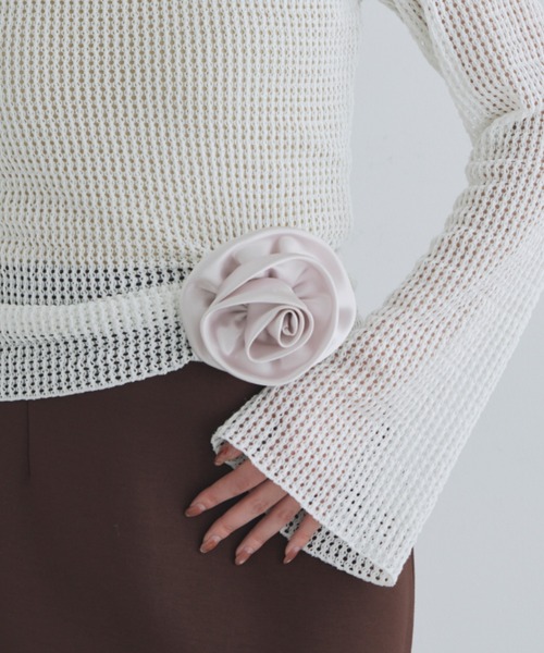 kiehtova（キエトヴァ）の「【kiehtova】ROSE SHUSHU / M　ローズ シュシュ M（シュシュ・レディース・ブラック/ベージュ・FREE）」の16枚目の写真