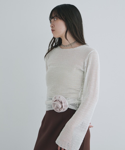 kiehtova（キエトヴァ）の「【kiehtova】ROSE SHUSHU / M　ローズ シュシュ M（シュシュ・レディース・ブラック/ベージュ・FREE）」の15枚目の写真