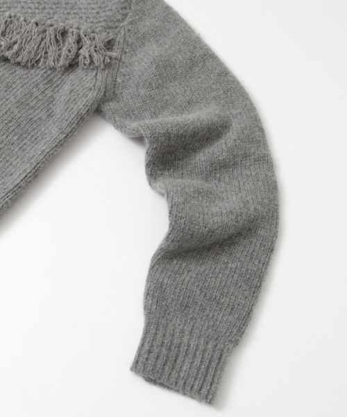 URBAN RESEARCH(アーバンリサーチ)の「UR フリンジニット(ニット/セーター・レディース・グレー/カーキ/ベージュ系その他・FREE)」の11枚目の写真