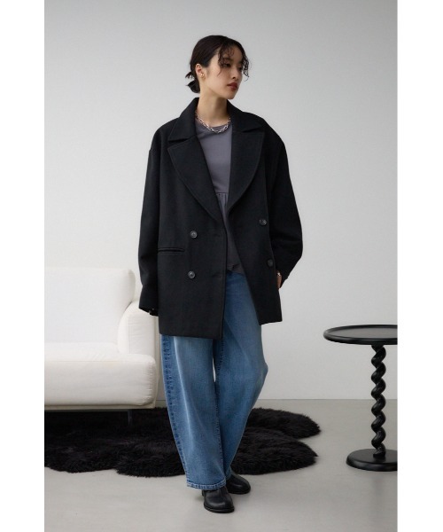 AZUL by moussy（アズールバイマウジー）の「ダブルテーラードジャコット（テーラードジャケット・レディース・ダークブルー/グレー系その他2/杢グレー/ブラック・SMALL/MEDIUM）」の5枚目の写真