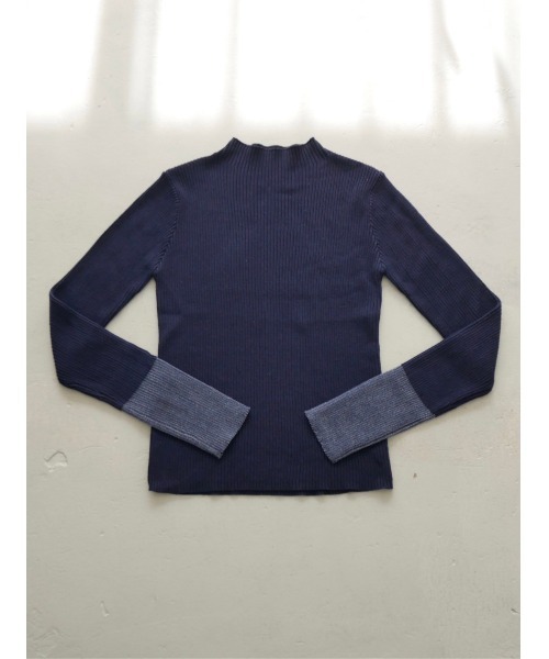 TRUNC（トランクエイティーエイト）の「Sheer Sleeve Turtleneck（ニット/セーター・レディース・ネイビー/アイボリー/ブラック・FREE）」の21枚目の写真