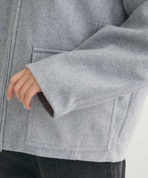 Green Parks(グリーンパークス)の「2WAYニットフードウールライクジャケット(その他アウター・レディース・杢グレー/イエロー/ベージュ系その他2・FREE)」の11枚目の写真