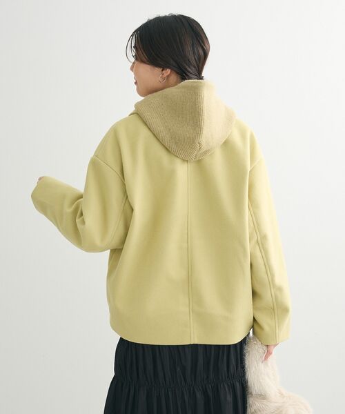 Green Parks(グリーンパークス)の「2WAYニットフードウールライクジャケット(その他アウター・レディース・杢グレー/イエロー/ベージュ系その他2・FREE)」の19枚目の写真