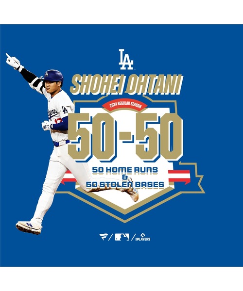 大谷翔平 MLB 50/50 ホームラン記念 Tシャツ 楽天市場】大谷翔平 50-50記念 Tシャツ ホームラン 盗塁 達成