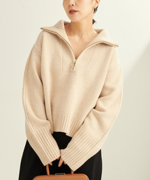 pooginook zip up ニット