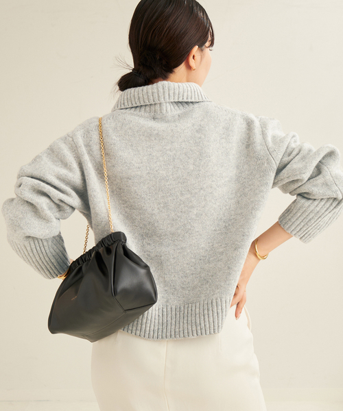 plage(プラージュ)の「pooginook zip up ニット(ニット/セーター・レディース・グレー/ベージュ/ホワイト・FREE)」の10枚目の写真