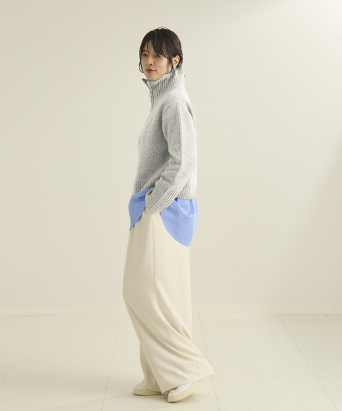 plage(プラージュ)の「pooginook zip up ニット(ニット/セーター・レディース・グレー/ベージュ/ホワイト・FREE)」の13枚目の写真