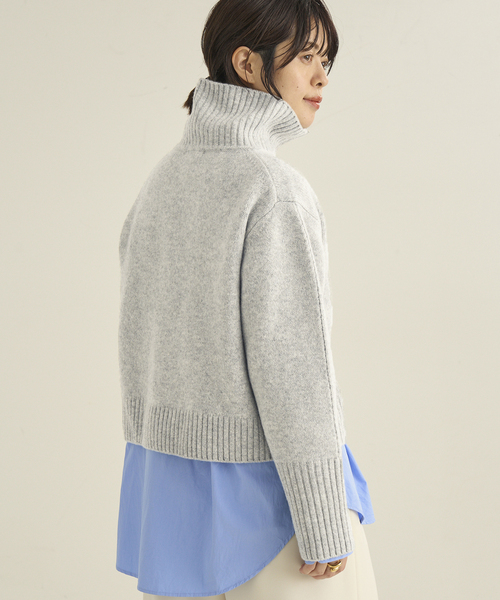 plage(プラージュ)の「pooginook zip up ニット(ニット/セーター・レディース・グレー/ベージュ/ホワイト・FREE)」の9枚目の写真