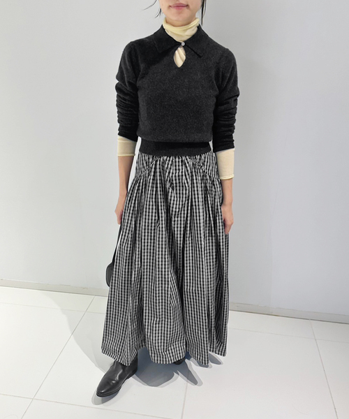 新品 EDIT.FOR LULU ギャザー キャミソールドレス チェック柄 EDIT. FOR LULU ワンピース 「追加2」NEW ギャザー キャミソールドレス