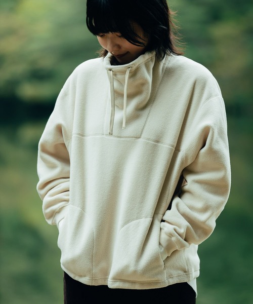EKAL(エカル)の「WSスタンドフリースプルオーバー(その他トップス・レディース・オフホワイト/チャコールグレー/ラベンダー・ONE)」の14枚目の写真