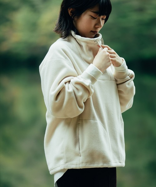 EKAL(エカル)の「WSスタンドフリースプルオーバー(その他トップス・レディース・オフホワイト/チャコールグレー/ラベンダー・ONE)」の15枚目の写真