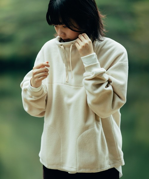 EKAL(エカル)の「WSスタンドフリースプルオーバー(その他トップス・レディース・オフホワイト/チャコールグレー/ラベンダー・ONE)」の16枚目の写真