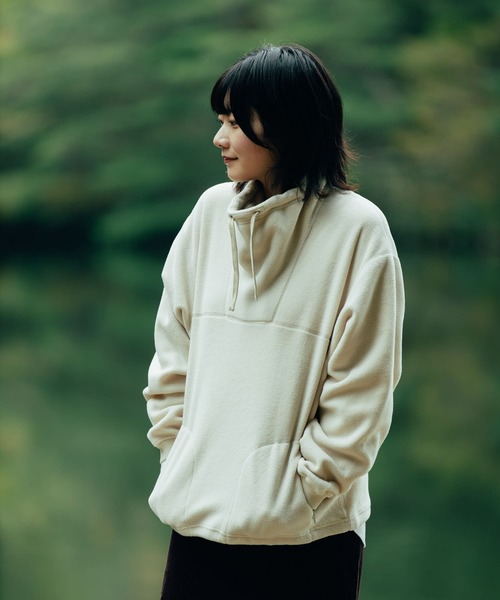 EKAL(エカル)の「WSスタンドフリースプルオーバー(その他トップス・レディース・オフホワイト/チャコールグレー/ラベンダー・ONE)」の17枚目の写真