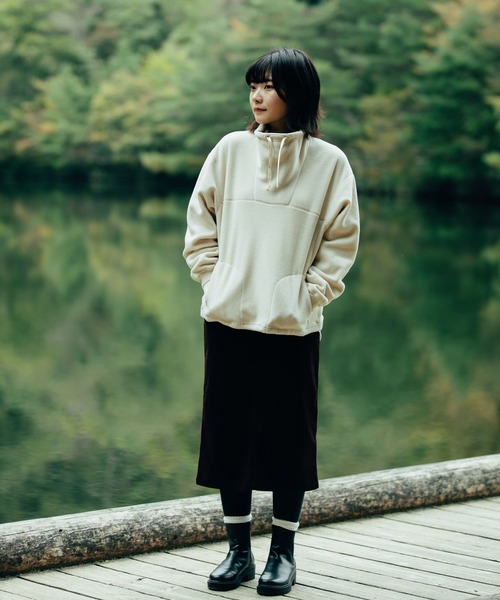 EKAL(エカル)の「WSスタンドフリースプルオーバー(その他トップス・レディース・オフホワイト/チャコールグレー/ラベンダー・ONE)」の19枚目の写真