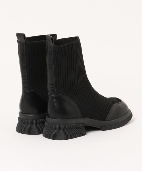 shoes365(シューズスリーシックスファイヴ)の「【shoes365】リブニットブーツ(ブーツ・レディース・ブラウン/ブラック・22.5cm/23.0cm/23.5cm/24.0cm/24.5cm)」の3枚目の写真