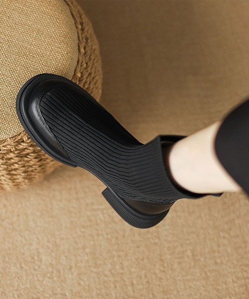 shoes365(シューズスリーシックスファイヴ)の「【shoes365】リブニットブーツ(ブーツ・レディース・ブラウン/ブラック・22.5cm/23.0cm/23.5cm/24.0cm/24.5cm)」の13枚目の写真