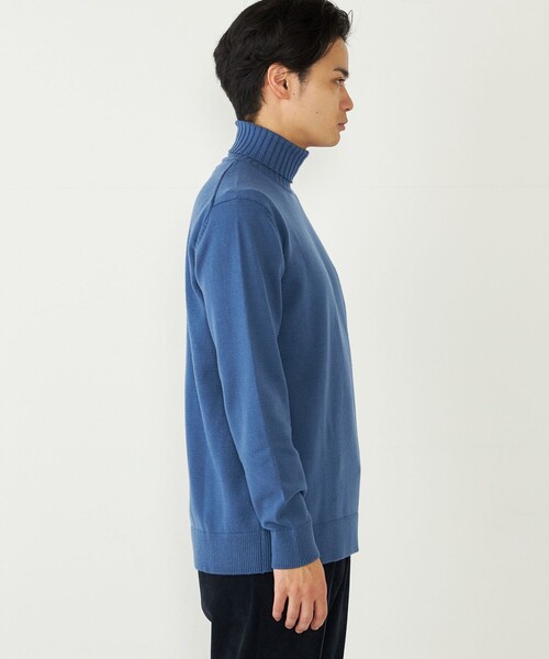 SHIPS Colors(シップス カラーズ)の「SHIPS Colors:〈洗濯機可能〉FIVE MIX YARN 7G タートルネック ニット(ニット/セーター・メンズ・ホワイト/ネイビー/オレンジ/ブルー・MEDIUM/LARGE/X-LARGE)」の20枚目の写真