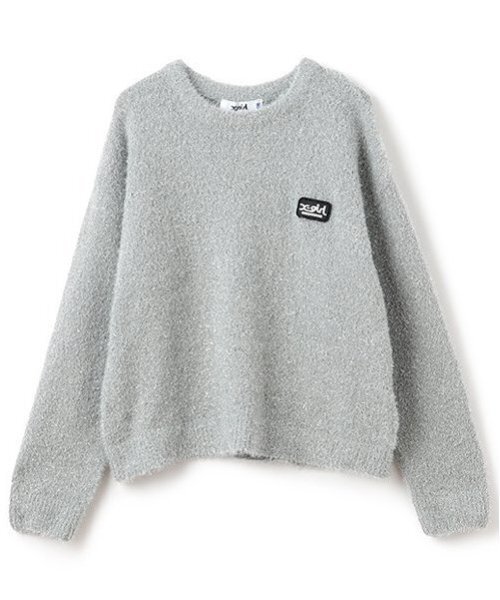 X-girl Stages（エックスガールステージス）の「ラメニットプルオーバー（ニット/セーター・キッズ・ラベンダー/シルバー・110cm/120cm/130cm/140cm）」の2枚目の写真