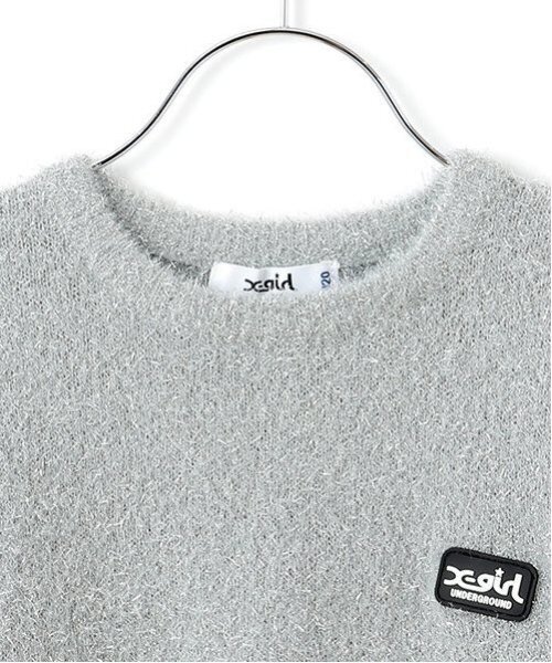 X-girl Stages（エックスガールステージス）の「ラメニットプルオーバー（ニット/セーター・キッズ・ラベンダー/シルバー・110cm/120cm/130cm/140cm）」の6枚目の写真