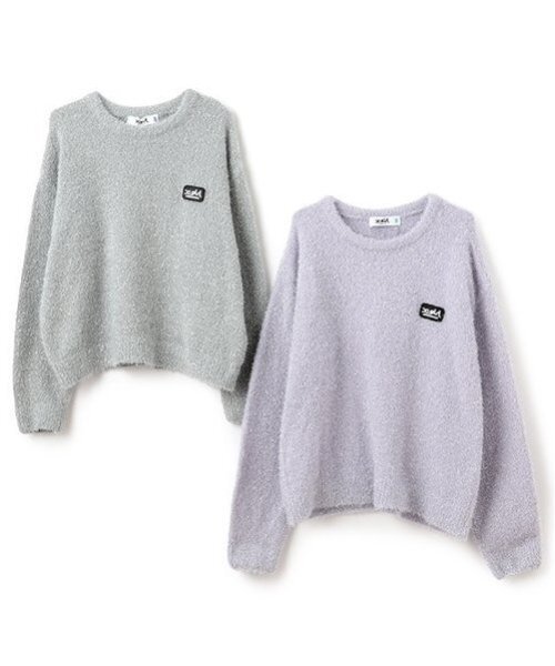 X-girl Stages（エックスガールステージス）の「ラメニットプルオーバー（ニット/セーター・キッズ・ラベンダー/シルバー・110cm/120cm/130cm/140cm）」の11枚目の写真