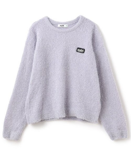 X-girl Stages（エックスガールステージス）の「ラメニットプルオーバー（ニット/セーター・キッズ・ラベンダー/シルバー・110cm/120cm/130cm/140cm）」の14枚目の写真