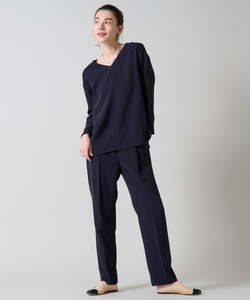 Liesse（リエス）の「バックフレアートップス（シャツ/ブラウス・レディース・グレイッシュベージュ/ブラック/ネイビー・FREE）」の14枚目の写真