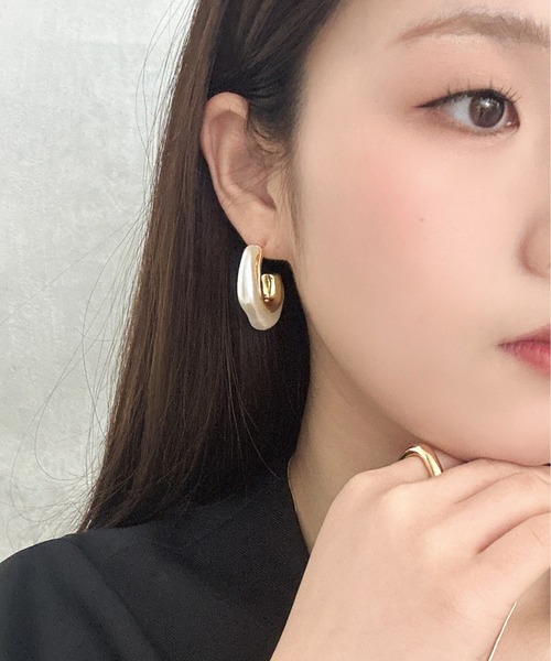Burner（バーナー）の「【OKUOKU　0909】シースルー ピアス 両耳用　 oku-pierce-643795781439-9 N（ピアス（両耳用）・レディース・ベージュ系その他/ブラウン/オフホワイト/クリア/ブラウン系その他/グレー系その他/ゴールド系/ベージュ系その他2/グレー系その他2・FREE）」の2枚目の写真