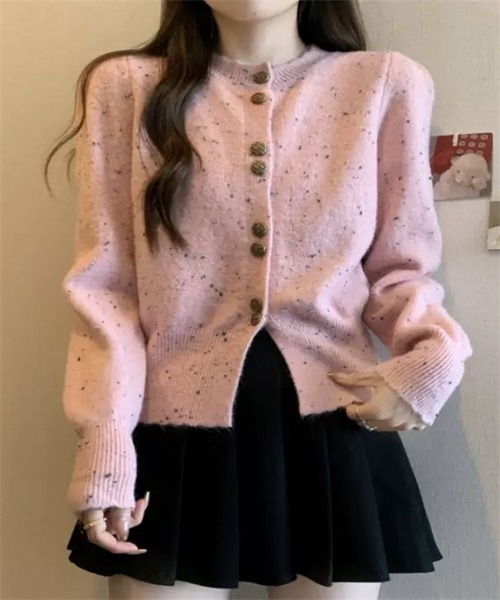Dream garden(ドリームガーデン)の「ミックスカラーニットカーディガン(カーディガン/ボレロ・レディース・ピンク/レッド/オフホワイト・FREE)」の10枚目の写真