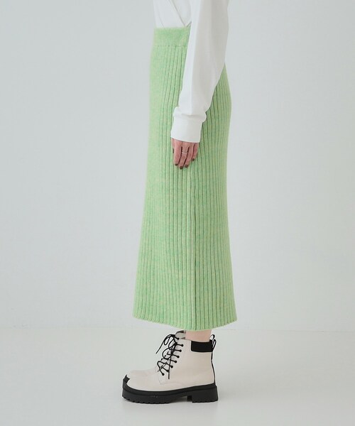 セール】【セットアップ可】リブ編みの縦ラインですっきり見え ニット