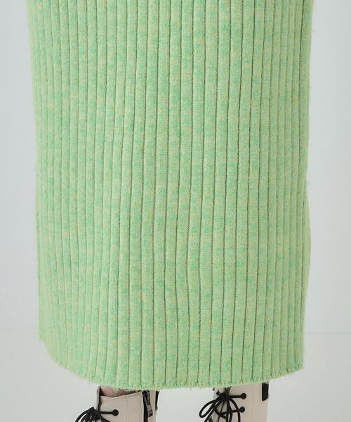 Cutie Blonde（キューティーブロンド）の「◆【セットアップ可】リブ編みの縦ラインですっきり見え ニットナロースカート（スカート・レディース・ライトベージュ/ブラック/スモーキーグリーン系・04/03/02/01）」の8枚目の写真