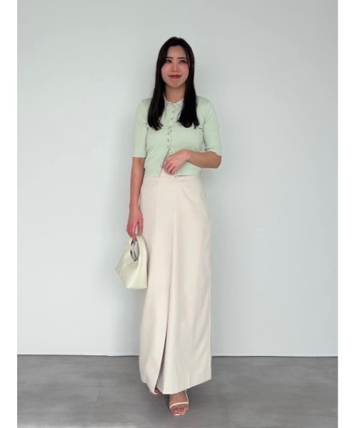 UR'S（ユアーズ）の「ラップデザインIラインスカート（スカート・レディース・アイボリー/チャコール/ネイビー・XS/L/M/S）」の7枚目の写真