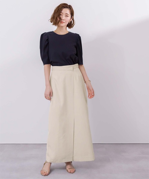 UR'S（ユアーズ）の「ラップデザインIラインスカート（スカート・レディース・アイボリー/チャコール/ネイビー・XS/L/M/S）」の12枚目の写真