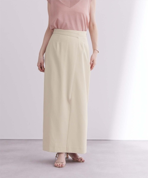 UR'S（ユアーズ）の「ラップデザインIラインスカート（スカート・レディース・アイボリー/チャコール/ネイビー・XS/L/M/S）」の13枚目の写真