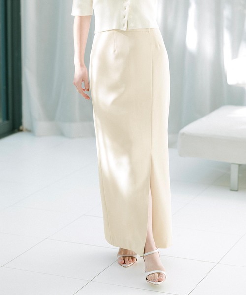 UR'S（ユアーズ）の「ラップデザインIラインスカート（スカート・レディース・アイボリー/チャコール/ネイビー・XS/L/M/S）」の20枚目の写真