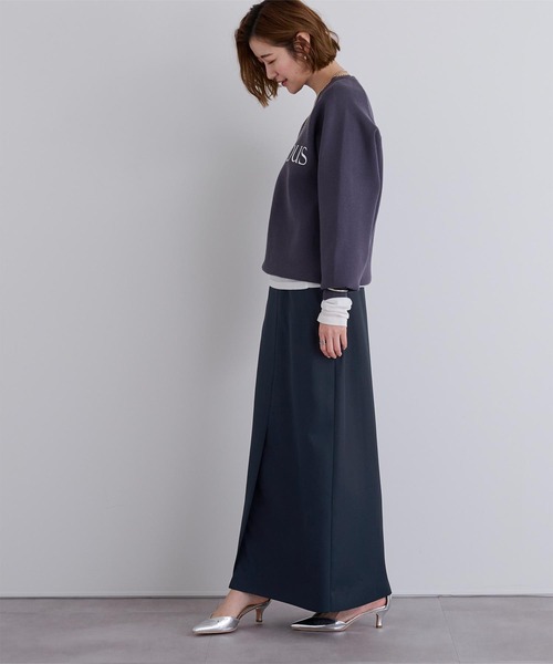 UR'S（ユアーズ）の「ラップデザインIラインスカート（スカート・レディース・アイボリー/チャコール/ネイビー・XS/L/M/S）」の17枚目の写真