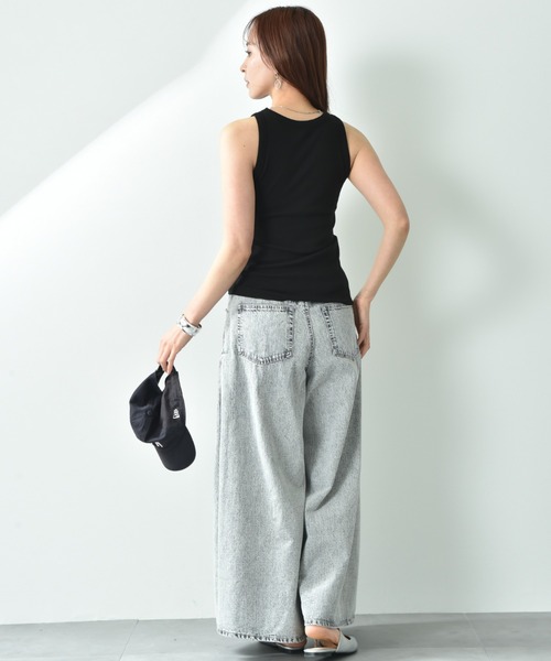 CLOCHE（クロシェ）の「【ＣＬＯＣＨＥ】カップ付アメスリタンク（タンクトップ・レディース・オフホワイト/ブラック/グレー・FREE）」の12枚目の写真