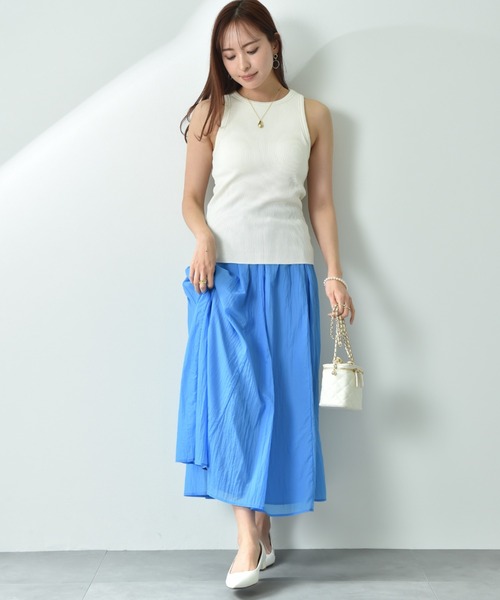 CLOCHE（クロシェ）の「【ＣＬＯＣＨＥ】カップ付アメスリタンク（タンクトップ・レディース・オフホワイト/ブラック/グレー・FREE）」の19枚目の写真