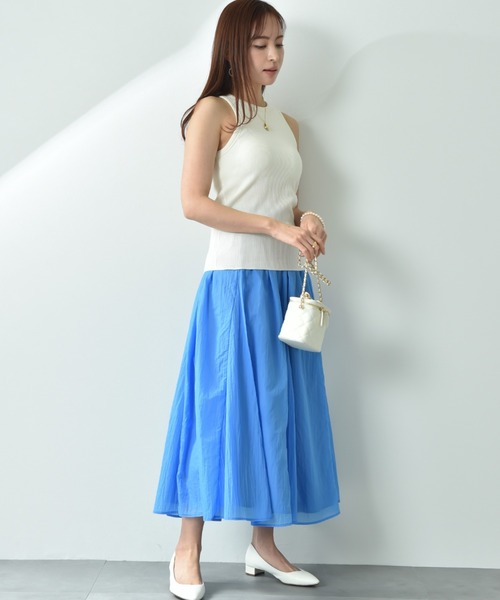 CLOCHE（クロシェ）の「【ＣＬＯＣＨＥ】カップ付アメスリタンク（タンクトップ・レディース・オフホワイト/ブラック/グレー・FREE）」の20枚目の写真