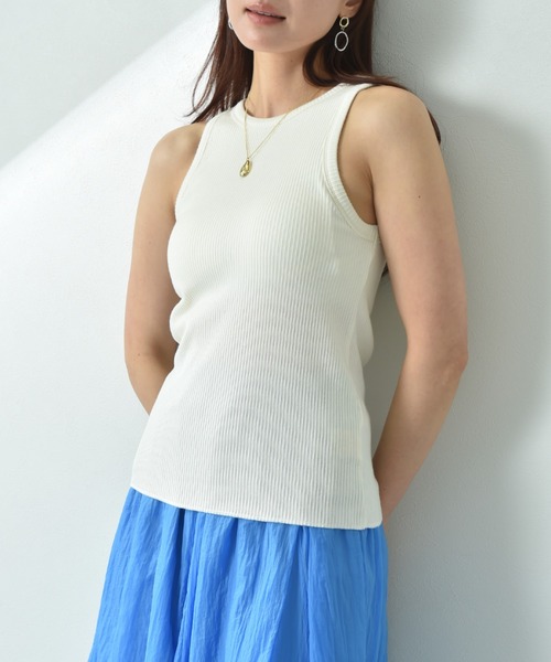 CLOCHE（クロシェ）の「【ＣＬＯＣＨＥ】カップ付アメスリタンク（タンクトップ・レディース・オフホワイト/ブラック/グレー・FREE）」の15枚目の写真