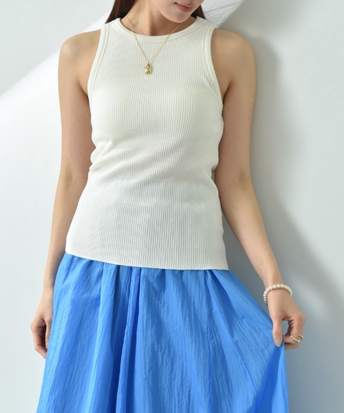 CLOCHE（クロシェ）の「【ＣＬＯＣＨＥ】カップ付アメスリタンク（タンクトップ・レディース・オフホワイト/ブラック/グレー・FREE）」の18枚目の写真